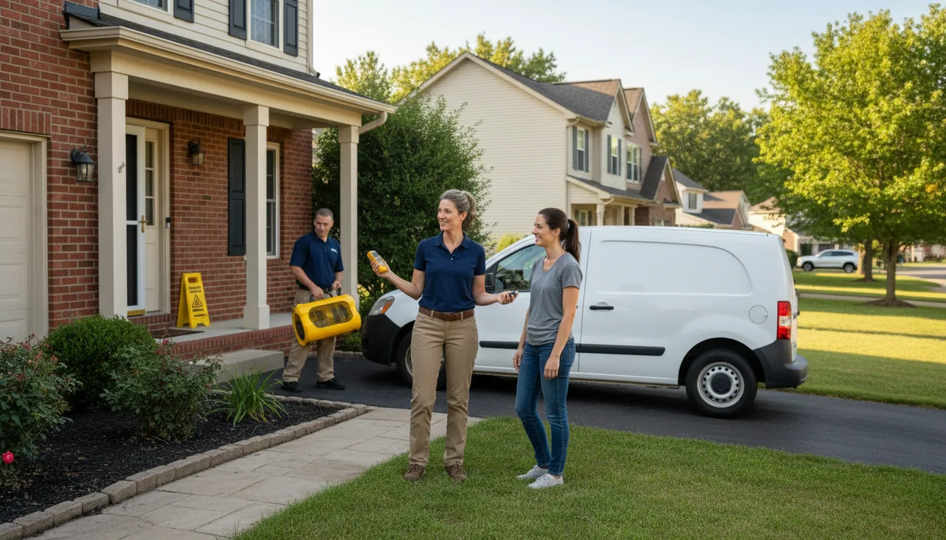 Residential water damage restoration in Wayne City, IL